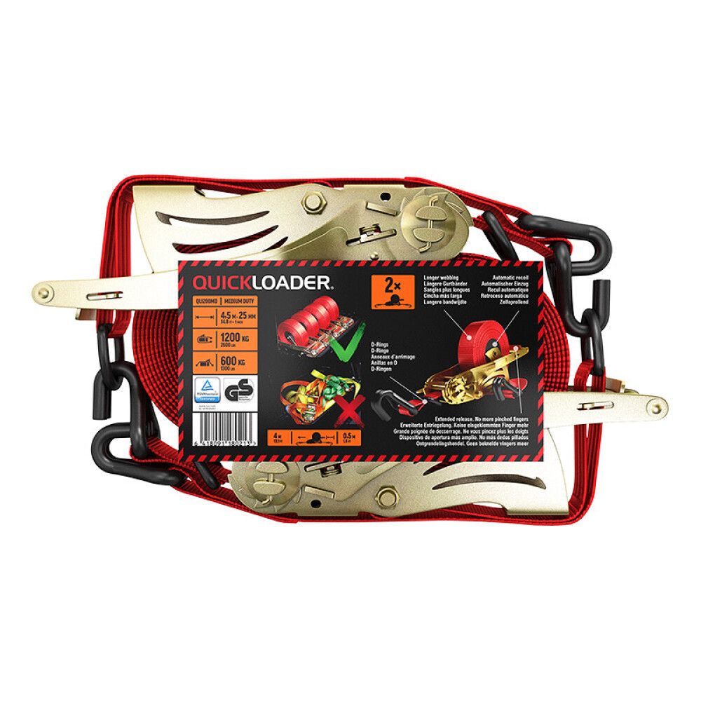 Kelautuva Kuormaliina Quickloader 1200 kg 25mm 4,5m 2 kpl