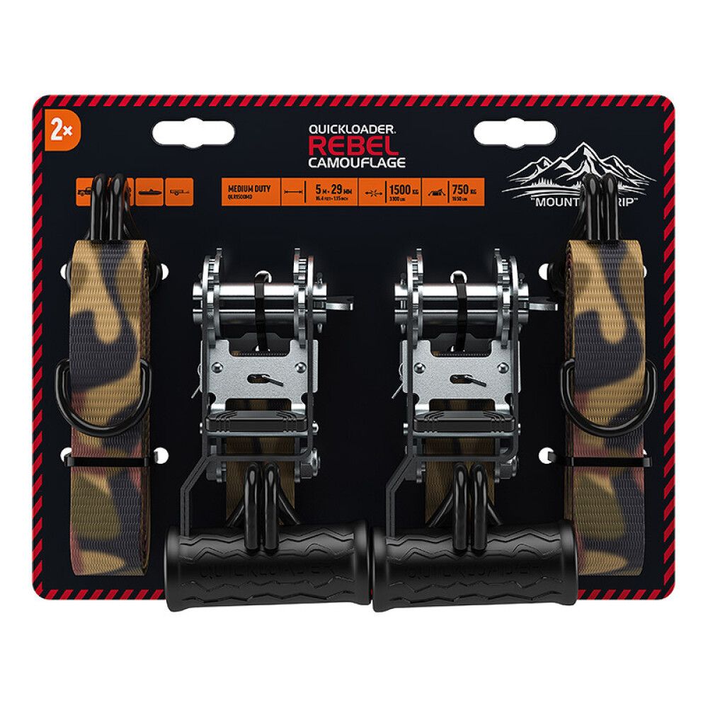 Kuormaliina Quickloader Rebel Camo 1500 kg 29mm 5m 2 kpl
