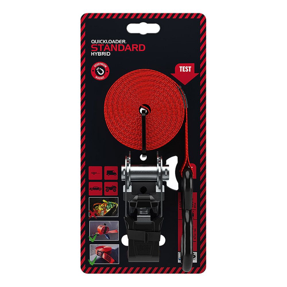 Kuormaliina Quickloader Standard 800 kg 25 mm 4,5 m Magneetilla
