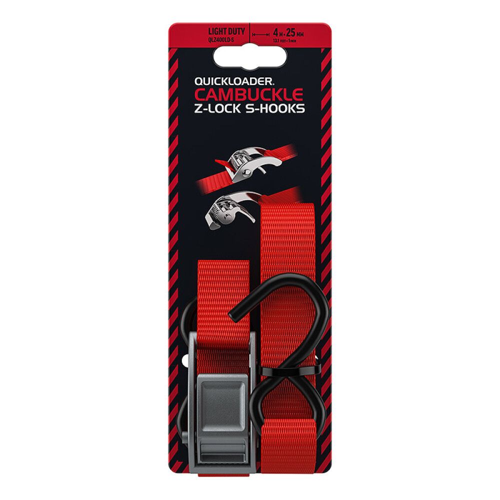 Pikalukkovyö Quickloader Z-Lock S-Koukut 400 kg 25mm 4m