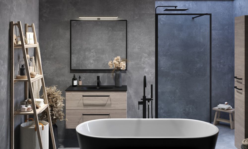 LED-valaisin Camargue Skärgård peilille 60 cm Musta