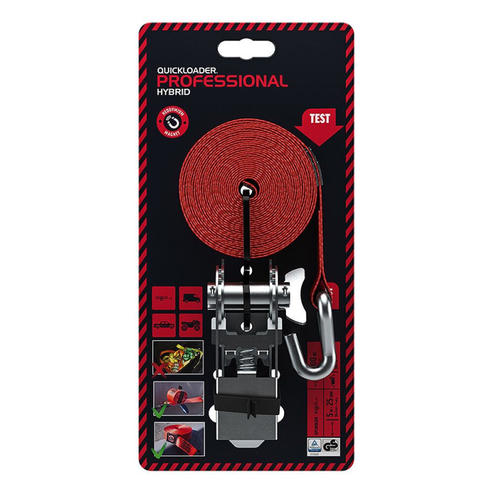 Kuormaliina Quickloader Professional 900 kg 25 mm 5 m Magneetilla