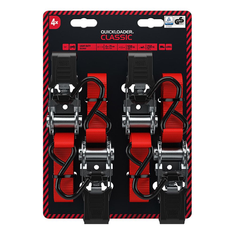 Kuormaliina Quickloader 500 kg 25 mm 4 m 4 kpl