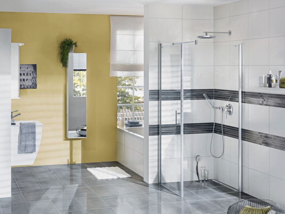 Suihkuovi Camargue Vario Hopea 100 cm