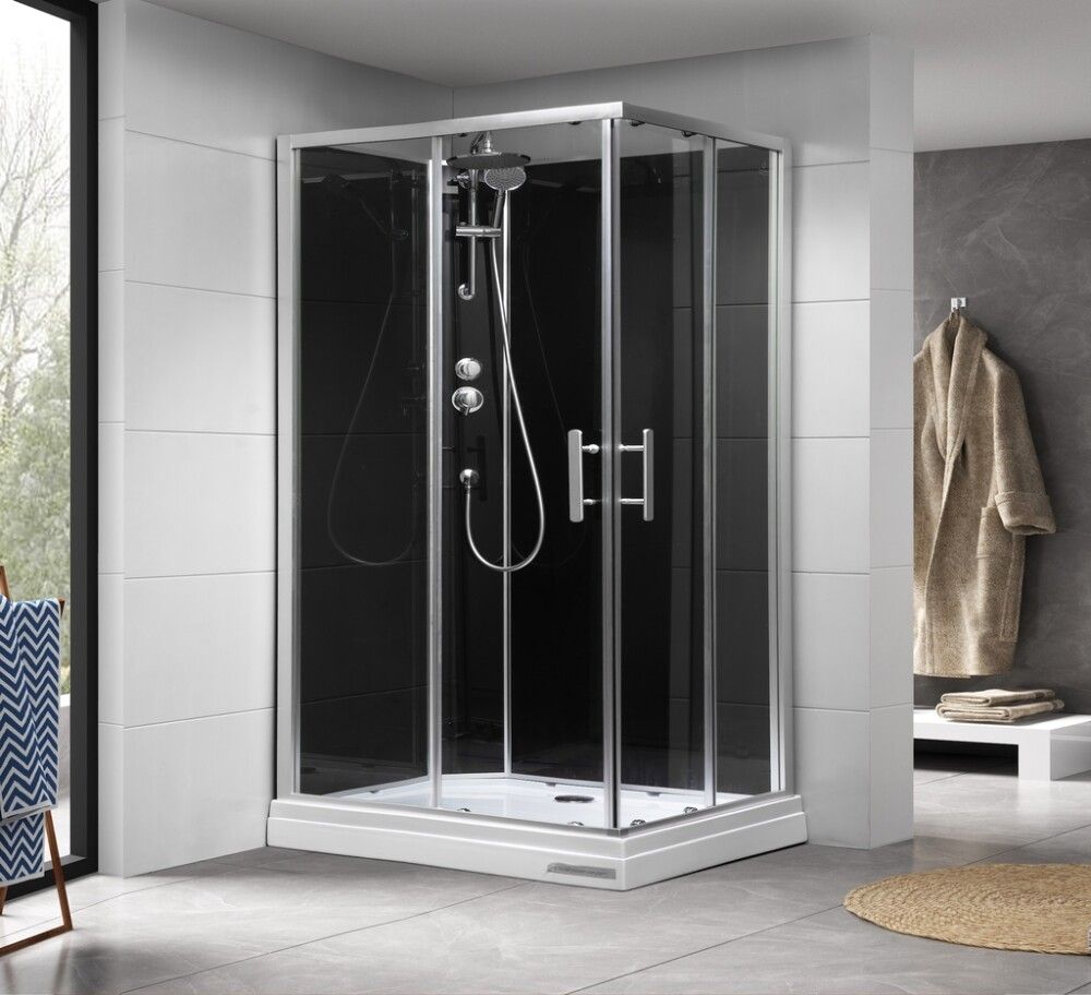 Suihkukaapin suihkuallas Camargue Granvik Gilleleje kiiltävä valkoinen 80 x 120 x 13,5 cm