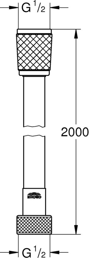 Suihkuletku Grohe Vitalio Flex 2000 mm