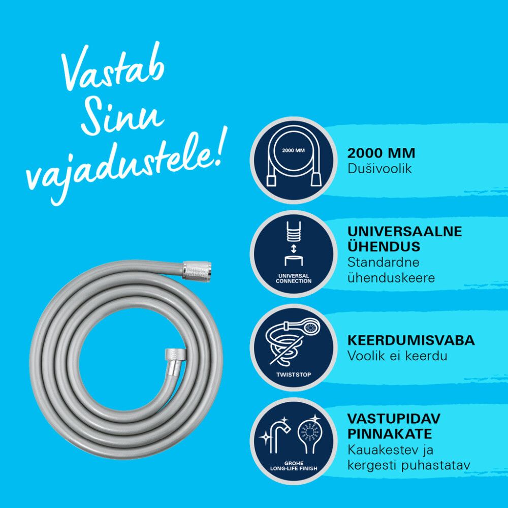 Suihkuletku Grohe Vitalio Flex 2000 mm