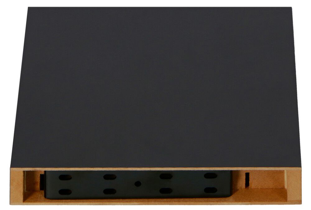 Seinähylly Regalux XL4 musta 3,8 x 24 x 24 cm