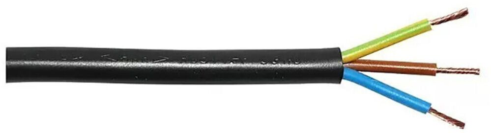 Muovikaapeli Kabelexpress H05VV-F 3x1,0 mm² musta (per metri)