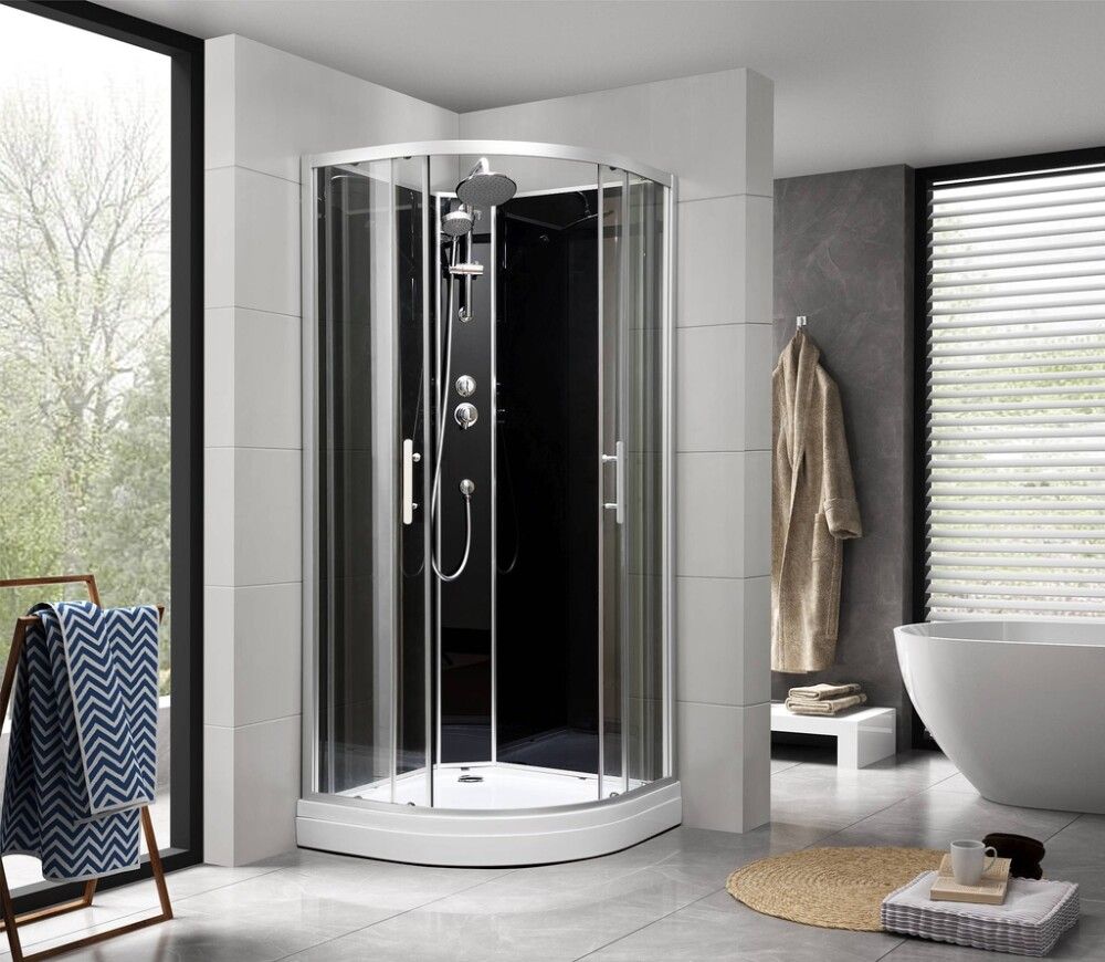 Suihkukaapin etulasi Camargue Granvik Gilleleje kirkas lasi 90 x 90 x 215 cm