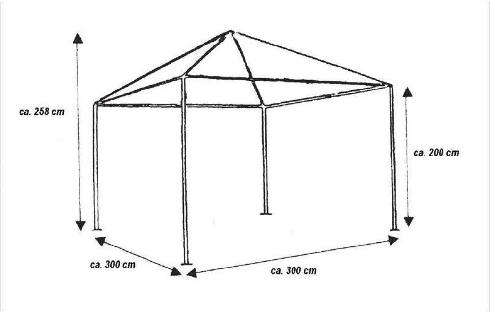 Puutarhakatos Sunfun Easy Up 3 x 3 x 2,5 m kokoontaittuva