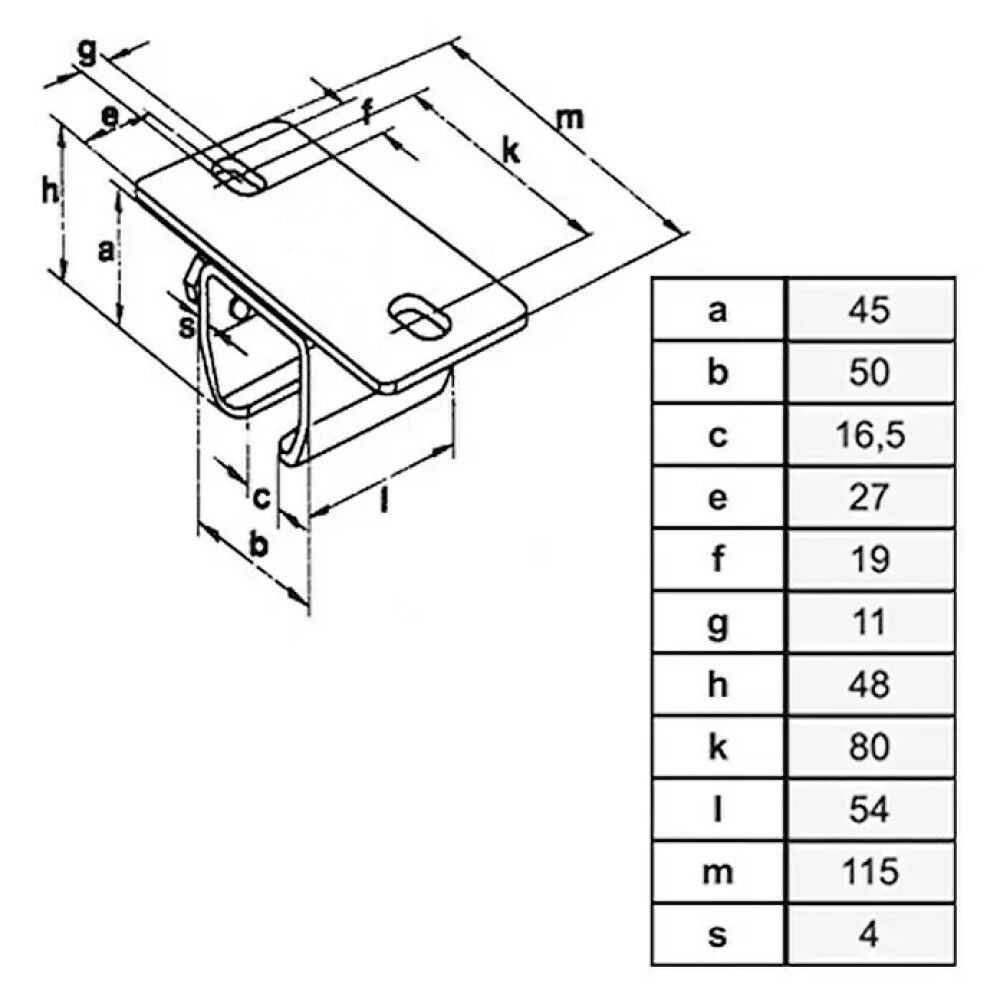 Kattokiinnike HBS BETZ kiskotyypille 30 teräs 115 mm