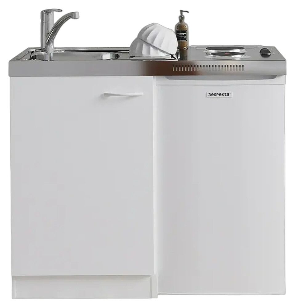 Minikeittiö Respekta Levin valkoinen 100 cm