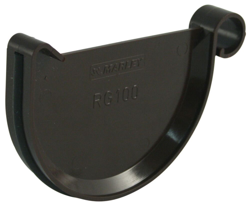 Räystäskourun päätykappale Marley 125 mm ruskea