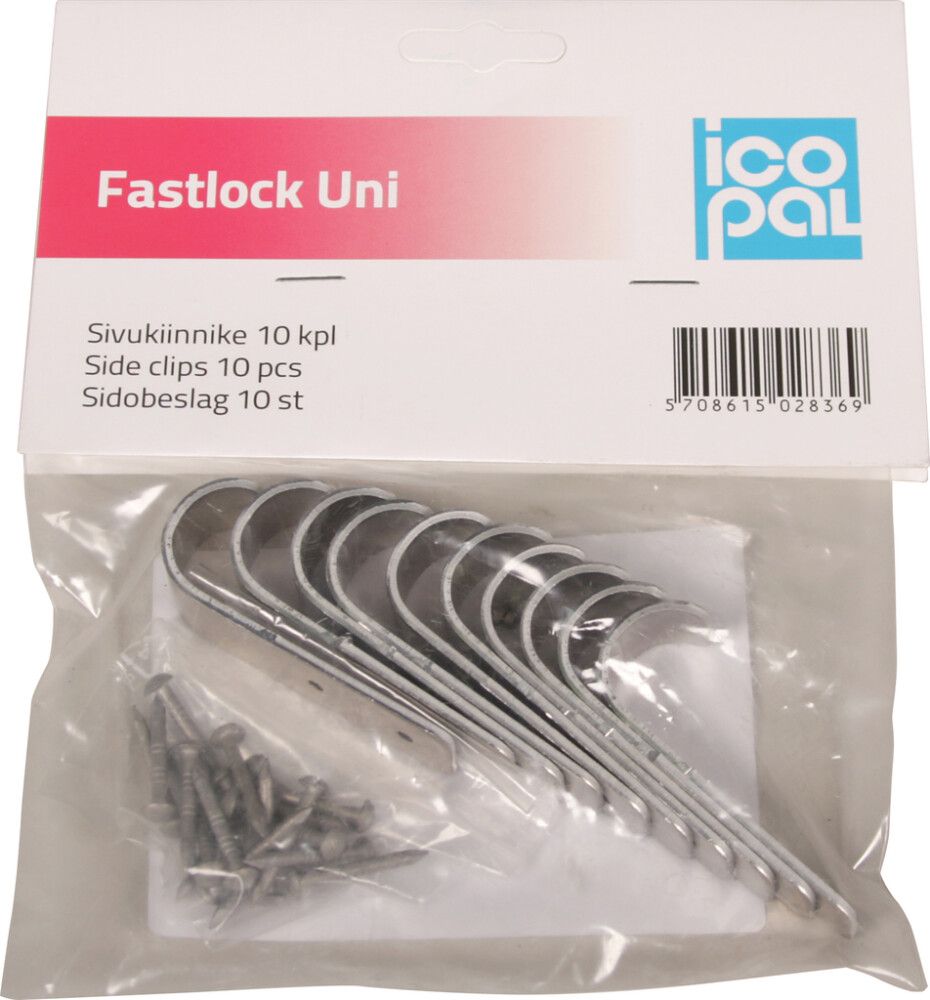Sivukiinnike Icopal Fastlock Uni 10 kpl