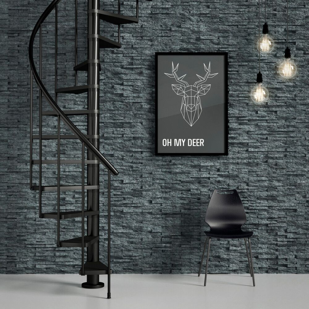 Kierreporras Dolle Calgary Antrasiitti 120 cm