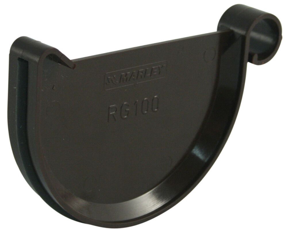 Räystäskourun päätykappale Marley 100 mm ruskea