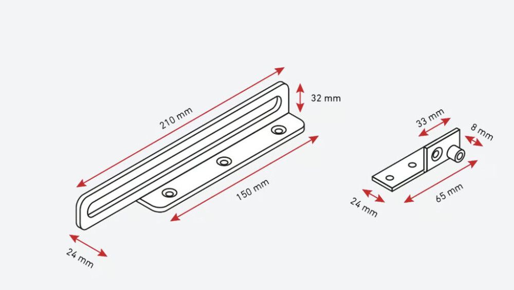Liukusaranasarja Dolle parvitikkaille Valkoinen