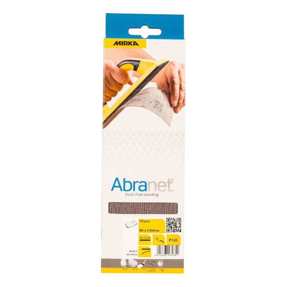Hiomaverkko Mirka Abranet 80 x 230 mm P120 10 kpl