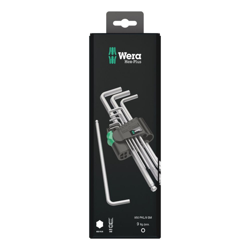 Kuusiokoloavainsarja Wera 950 PKL/9 IP