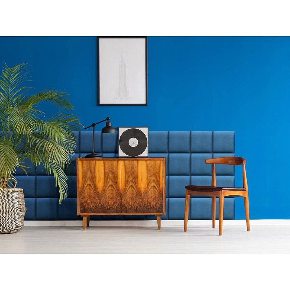 Verhoiltu seinäpaneeli Fllow Velvet Sininen 81 30X30