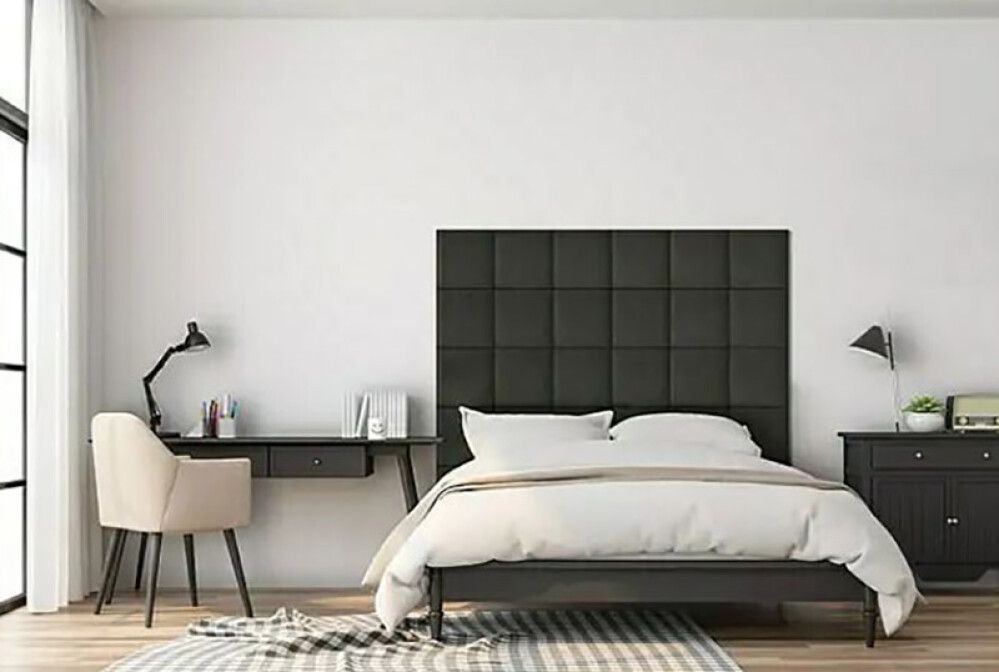 Verhoiltu seinäpaneeli Fllow Velvet Antrasiitti 95 30X30