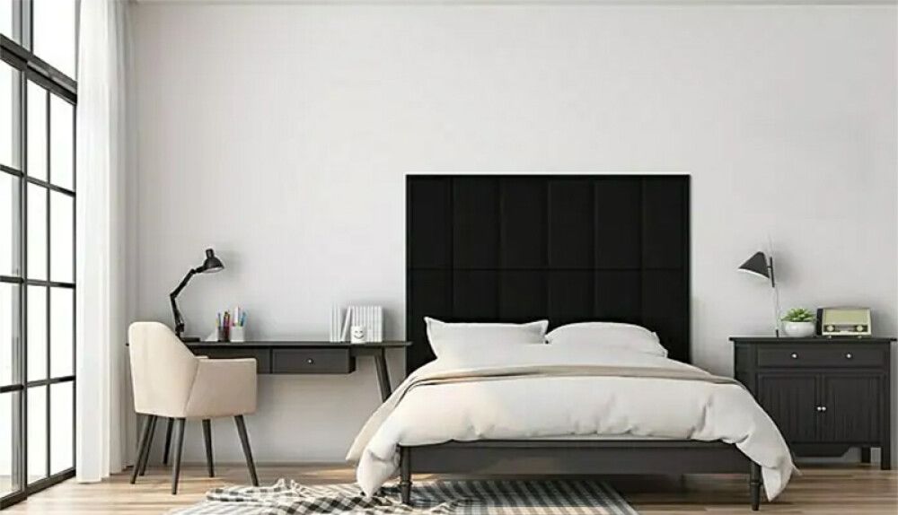 Verhoiltu seinäpaneeli Fllow Velvet Musta 100 30X60