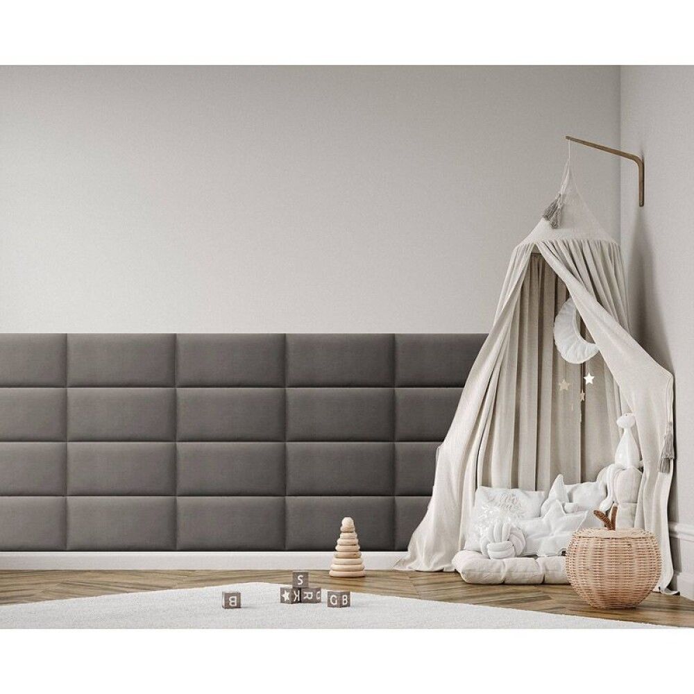 Verhoiltu seinäpaneeli Fllow Velvet Harmaa 91 30X60