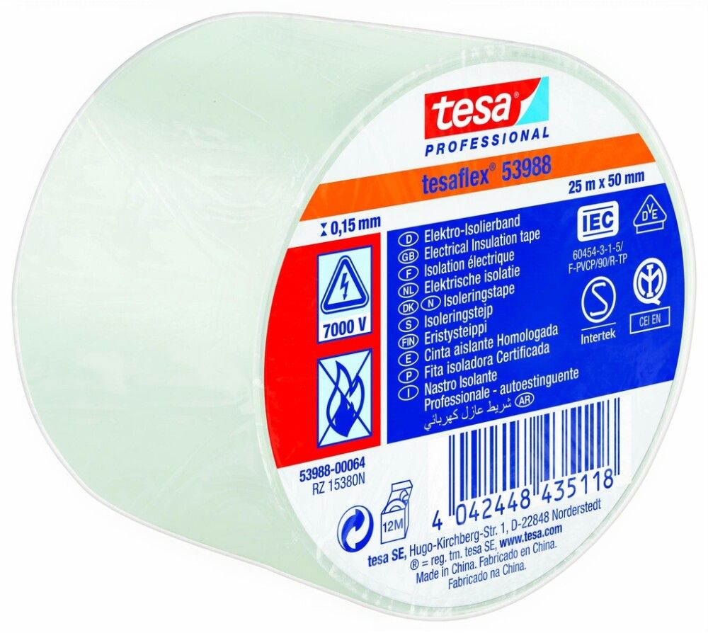 Eristyseippi Tesa Valkoinen 25 m x 50 mm