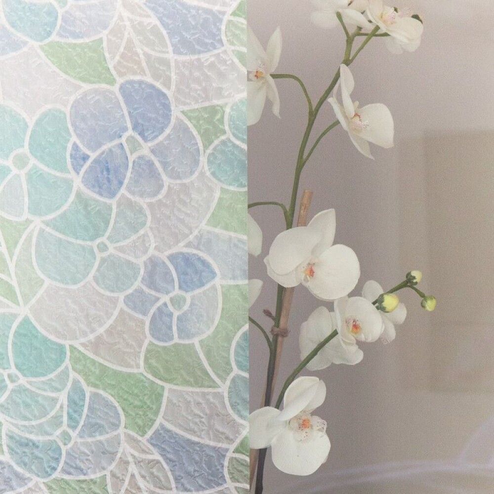 Kontaktimuovi D-C-Fix Sinivihreä Kukka 45 x 200 cm