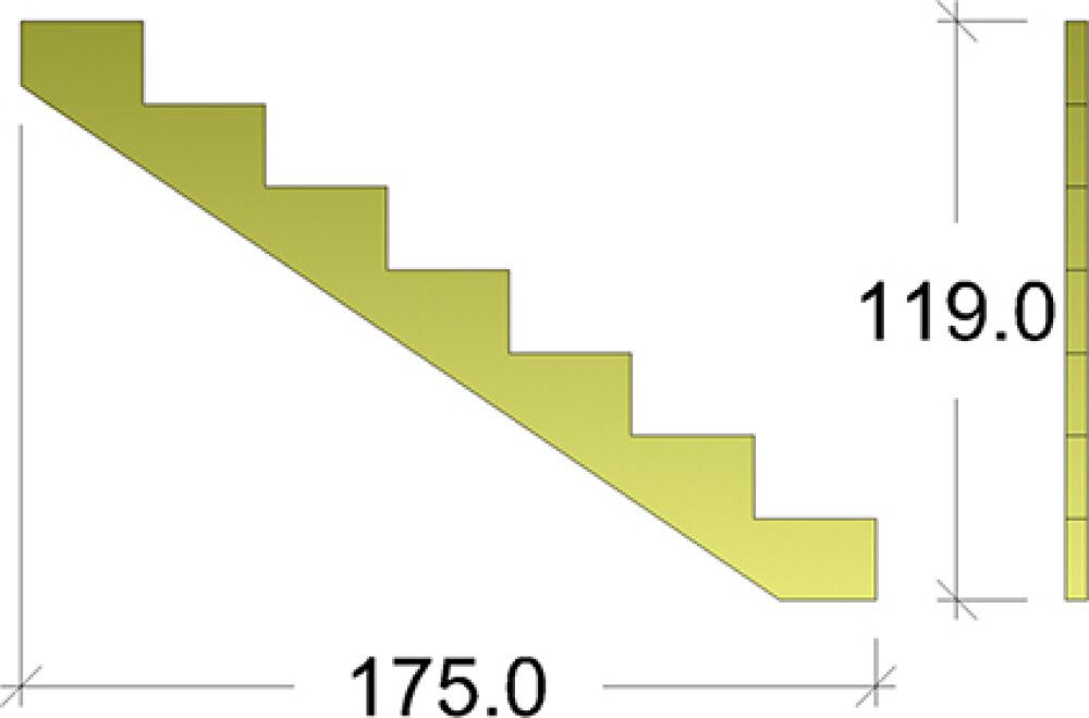 Porrasrunko Mänty 7 Askelmaa