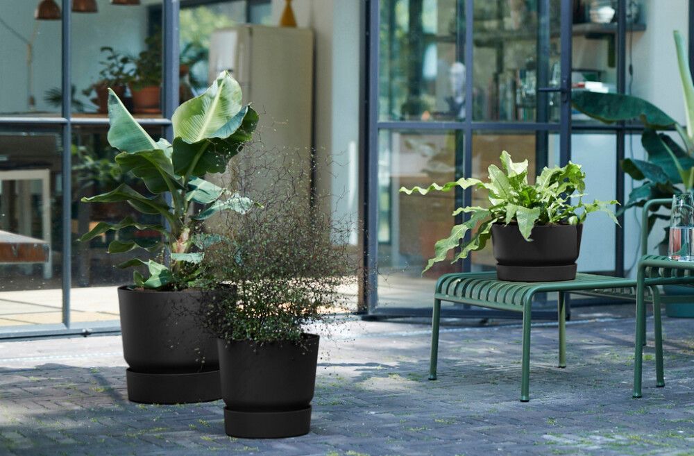 Ulkoruukku Elho Greenville 30 cm musta