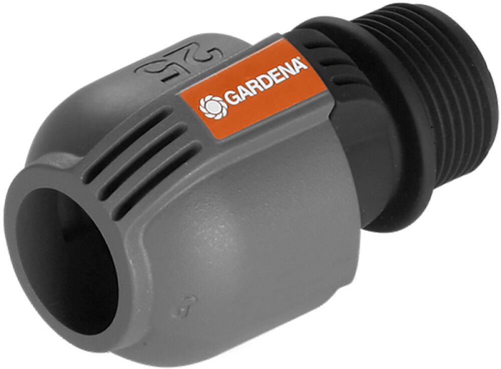 Liitin Gardena sadetinjärjestelmään ulkokierre 25 mm x 1"