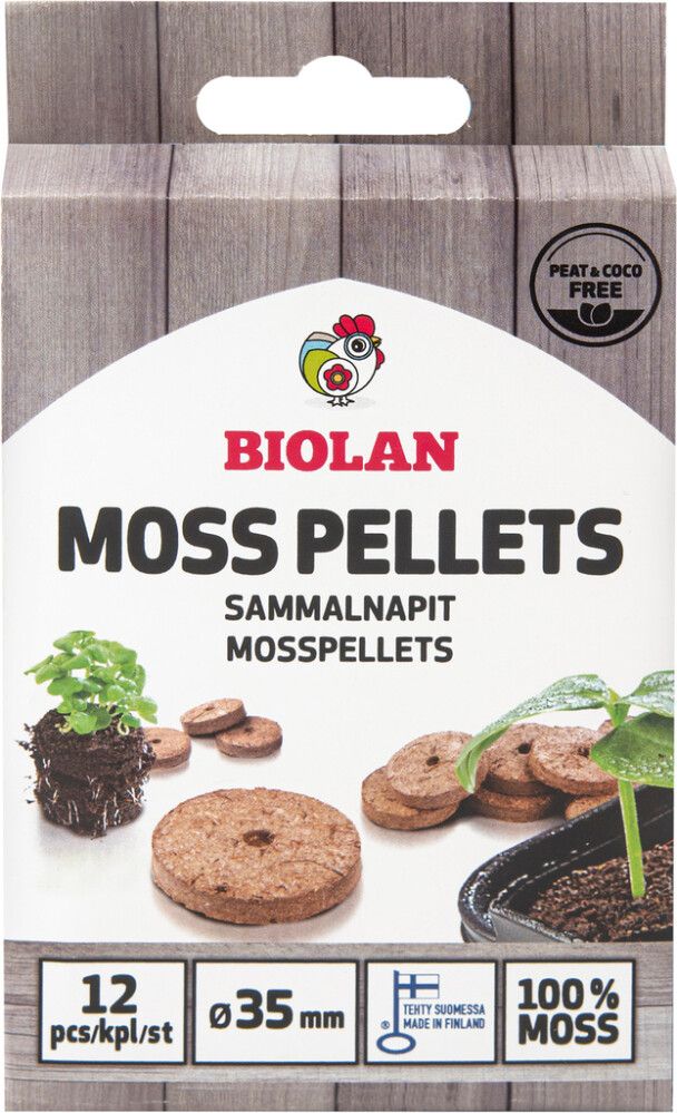 Sammalnapit Biolan 12 kpl