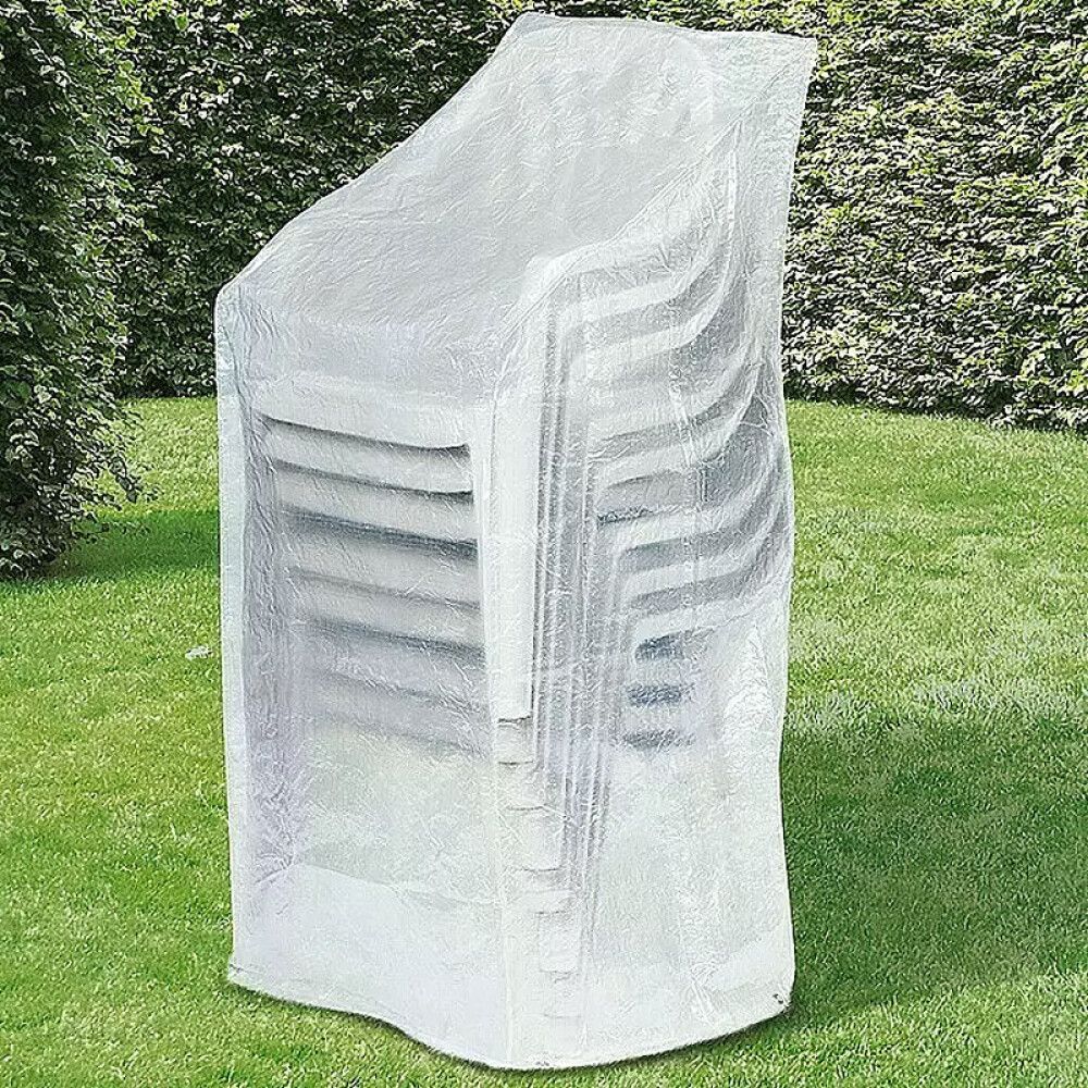 Kalustesuoja pinottaville tuoleille 65 x 65 x 150/110 cm kirkas