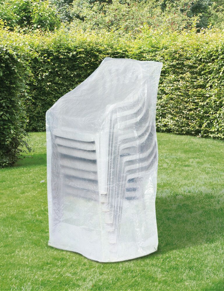 Kalustesuoja pinottaville tuoleille 65 x 65 x 150/110 cm kirkas