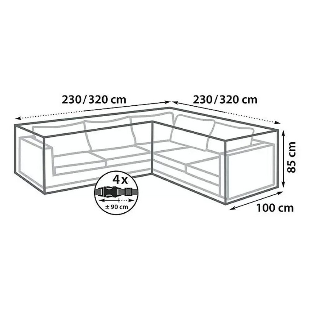 Kalustesuoja SunFun XL kulmasohvaan 230/320 x 100 x 85 cm