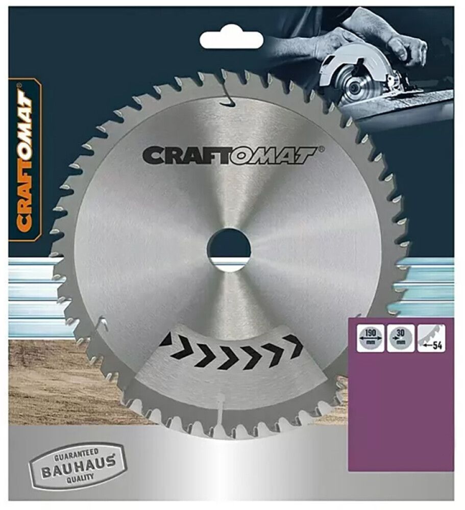 Pyörösahanterä Craftomat 190 x 30 mm 54H