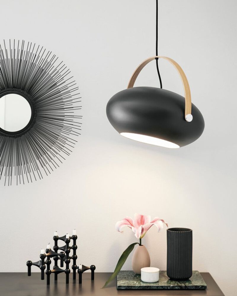 Riippuvalaisin Halotech D.C Musta/tammi Ø40 cm