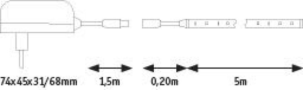 LED-nauha Setti SimpLED Lämmin Valkoinen 5m