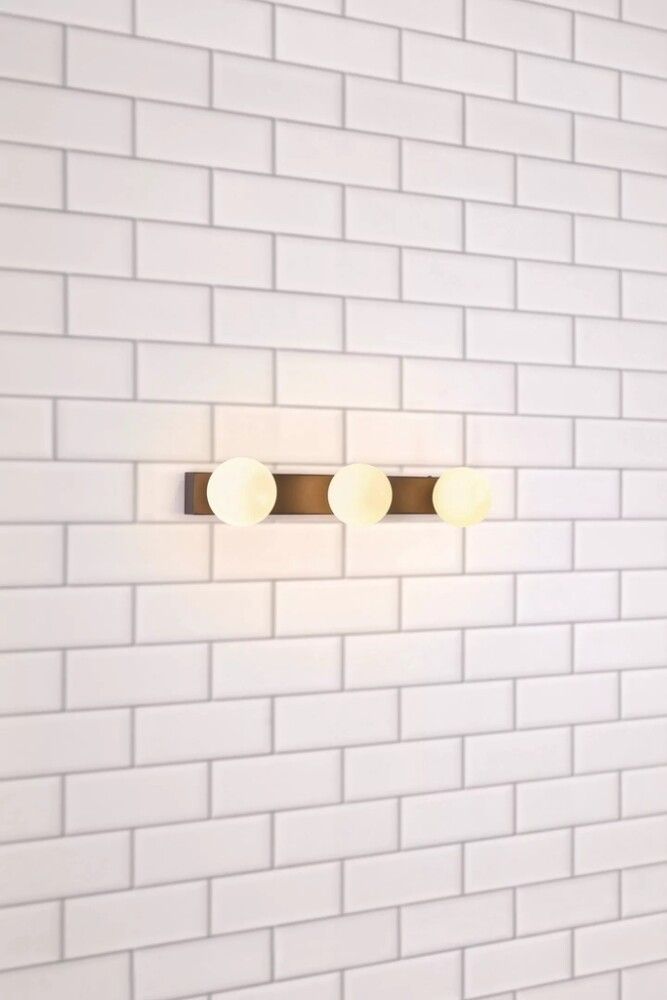 Kylpyhuonevalaisin Markslöjd Mini musta/opaalilasi 50 x 12,5 x 10 cm IP44