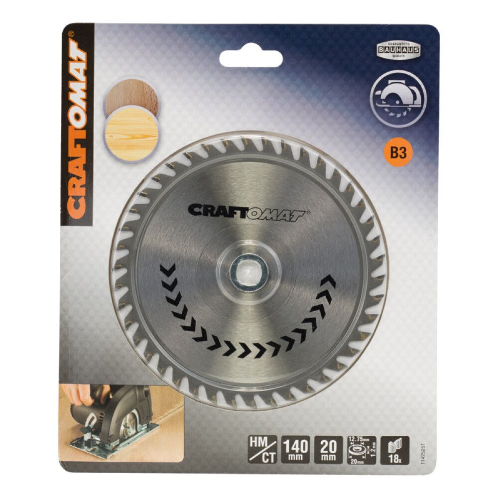 Pyörösahanterä Craftomat 18 H 140 x 20 mm