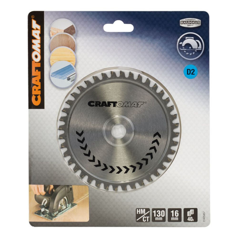 Pyörösahanterä Craftomat 40 H Alumiinille 130 x 16 mm