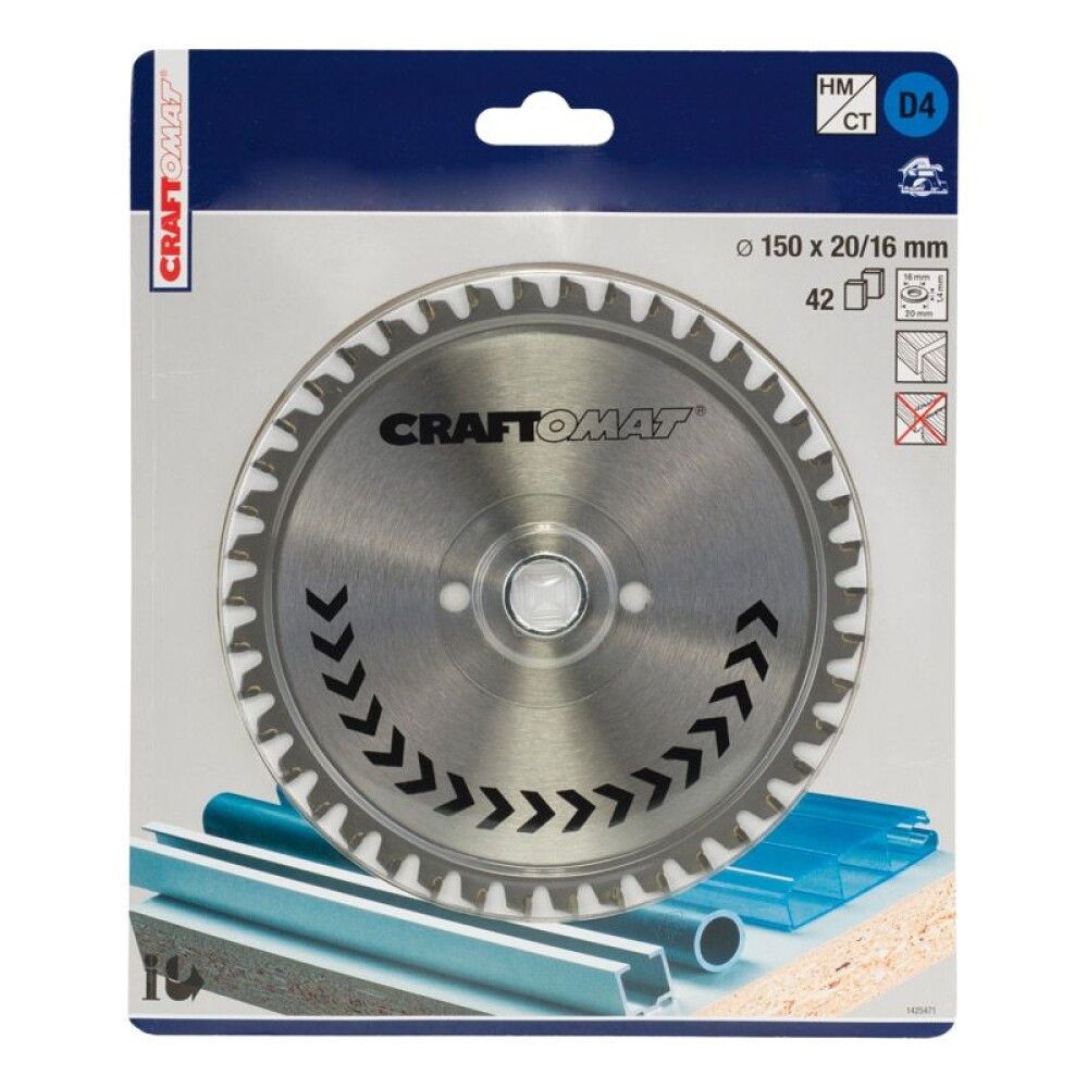Pyörösahanterä Craftomat 42 H Alumiinille 150 x 16/20 mm
