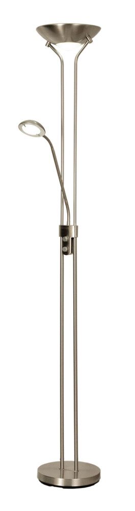 Lattiavalaisin Aneta Nice Uplight 20 W + 5 W LED Teräs