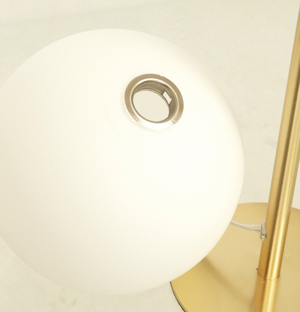 Pöytävalaisin Aneta Molekyl Matta messinki/Valkoinen 13,5 × 13,5 × 27 cm