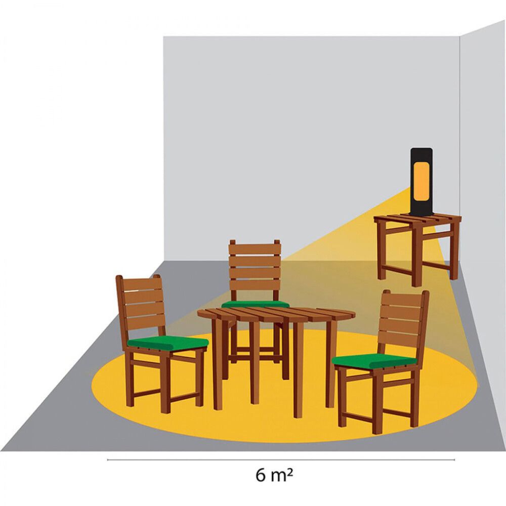 Terassilämmitin Torso 600 W Musta IPX4