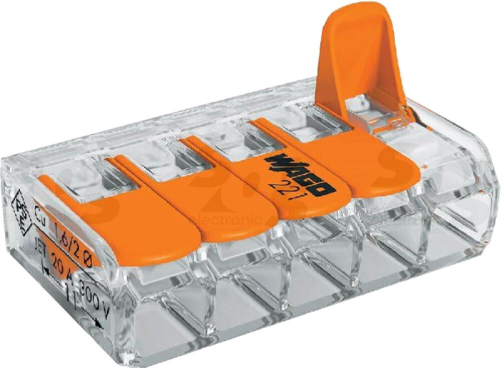 Rasialiitin 221-415 Wago 5-nap 25 kpl