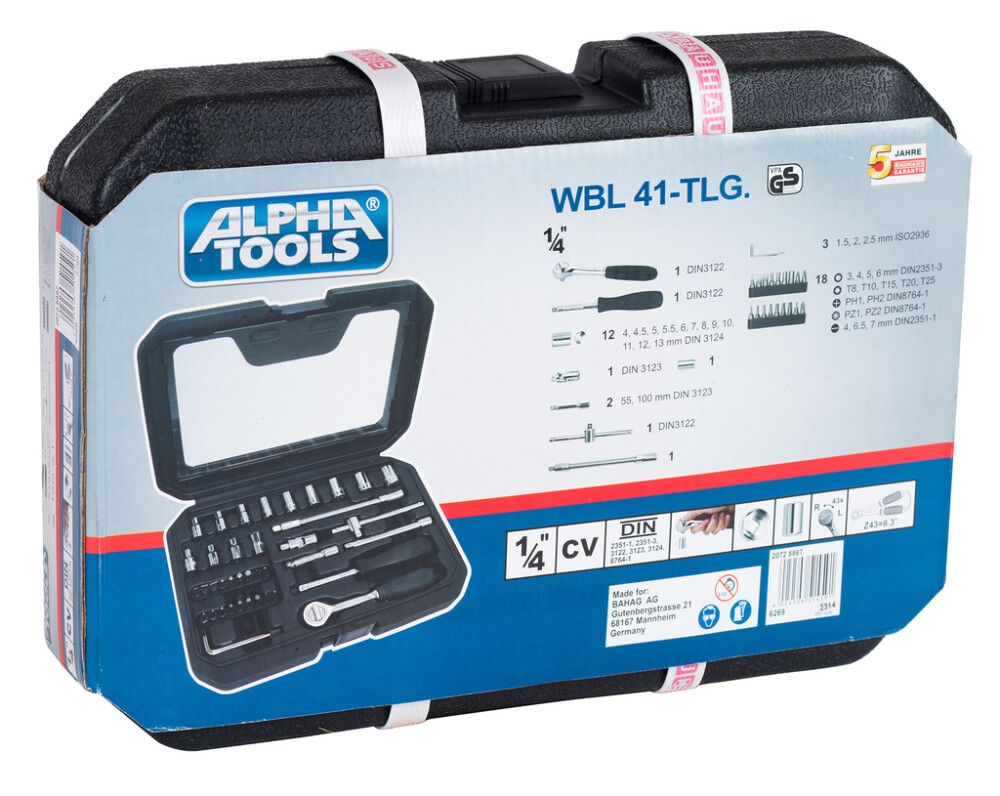 Hylsysarja Alpha Tools 41-Osainen