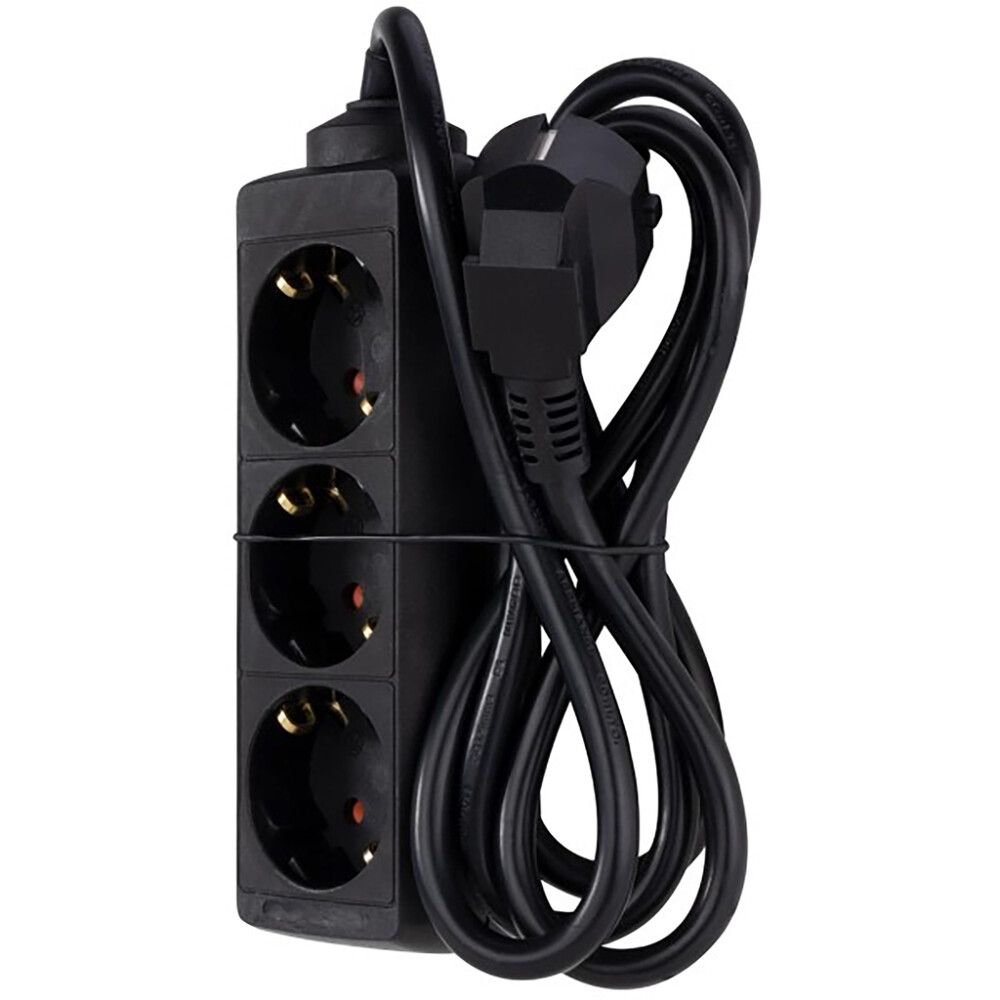 Jatkojohto REV Ritter 3-os musta 3 m